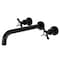 Kingston Brass KS8050BEX Wall Mount Tub Faucet, Matte Black KS8050BEX - alternate 1